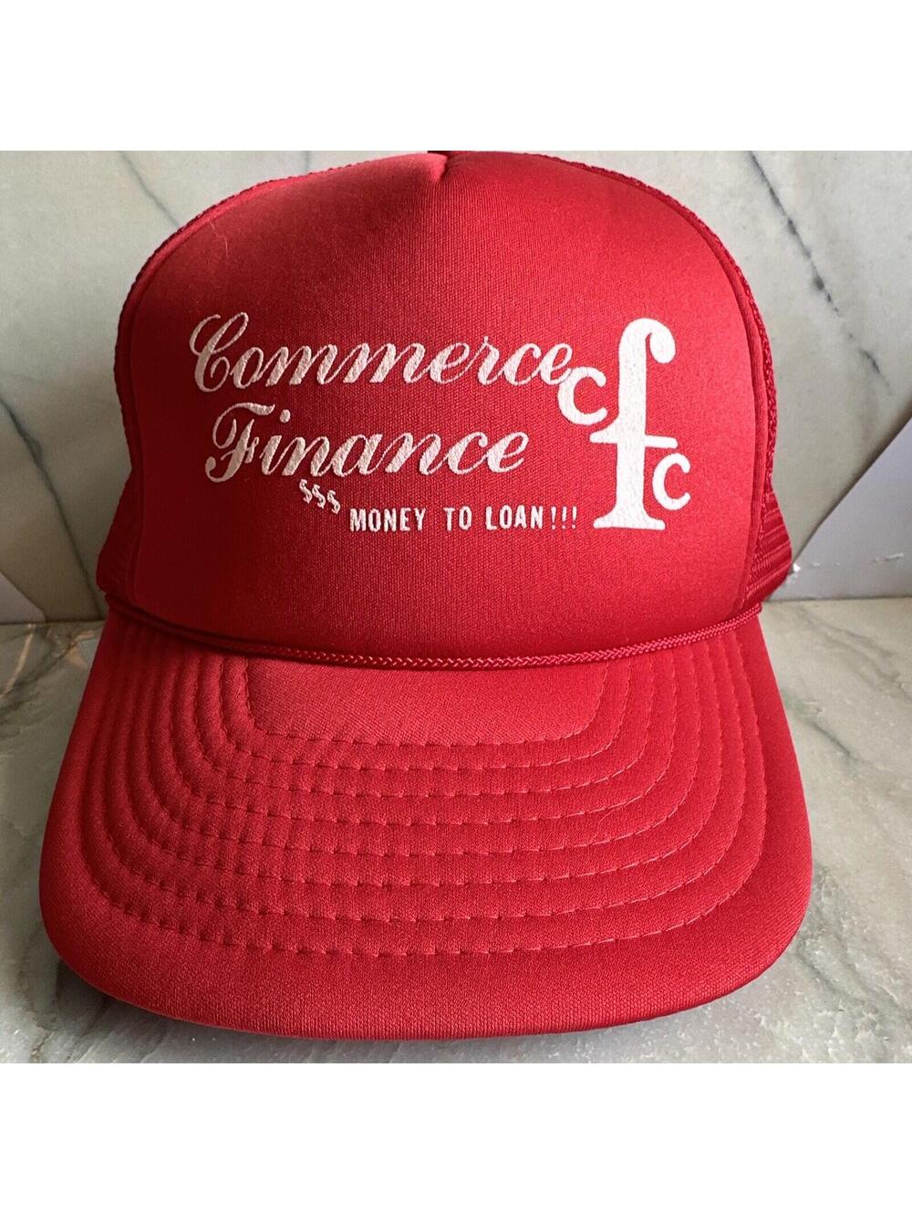 Commerce Finance Vintage Trucker Hat w/ Rope To Loan